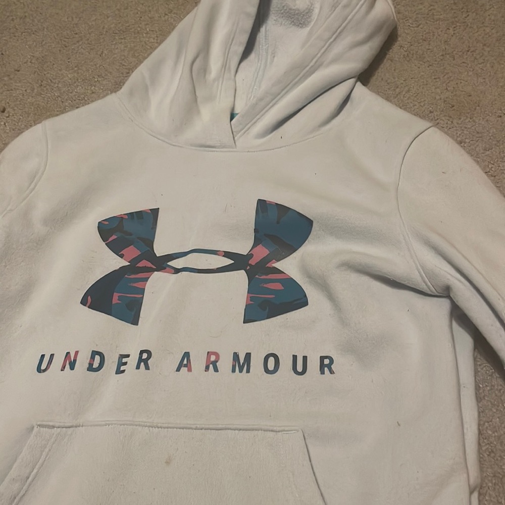 Girls Under Armour blue hoodie